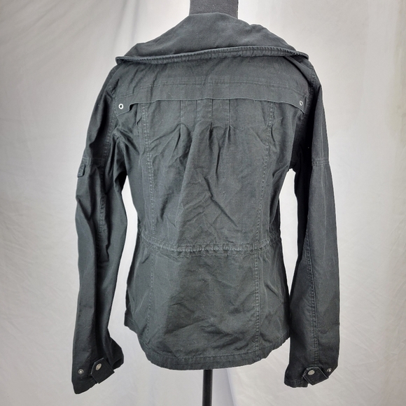 H&M Stylish Black Hooded Jacket SIZE medium - Picture 5 of 8